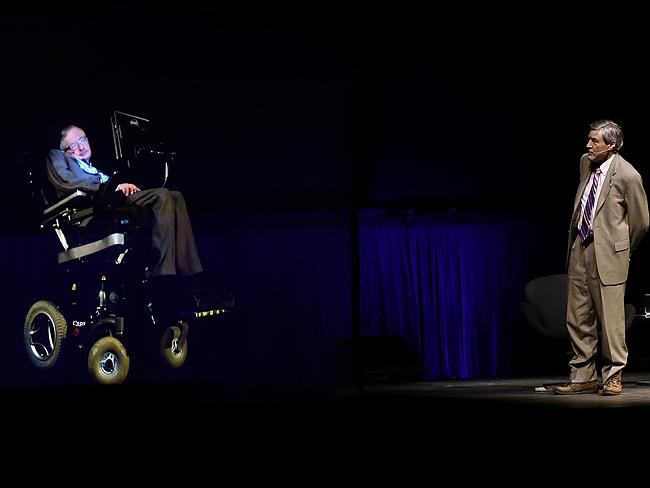 Stephen Hawking appeared in holographic form.