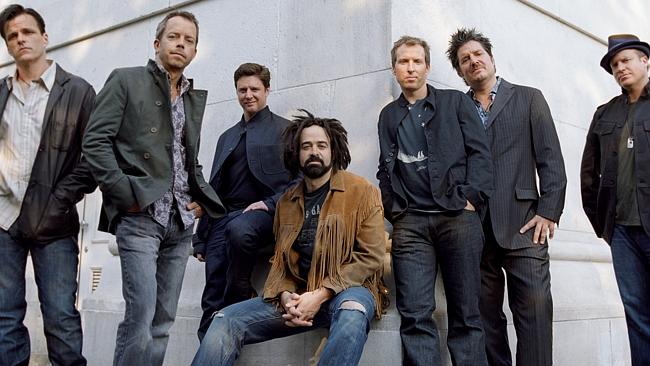 Adam Duritz (centre) with Counting Crows, on the road Down Under again.