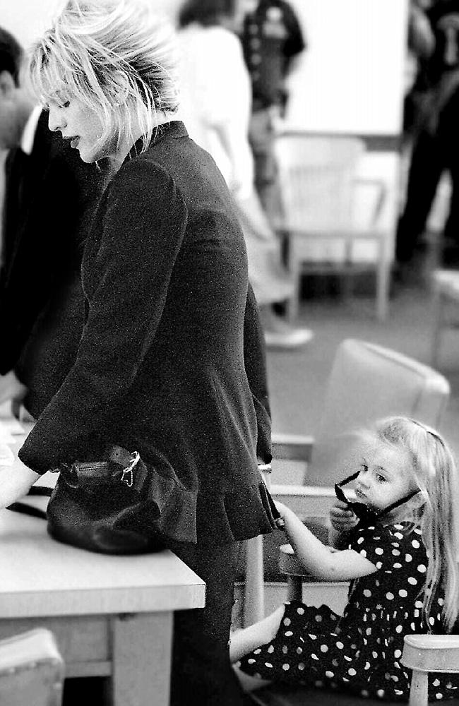 Mummy’s girl ... Courtney Love and Frances Bean Cobain at Grant County District Court, Wa
