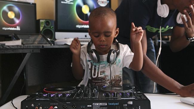 Two-year-old Oratilwe Hlongwane, also known as DJ AJ.