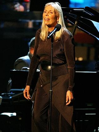 Joni Mitchell in 2007, performing at tribute concert For Herbie Hancock. Pic: Getty