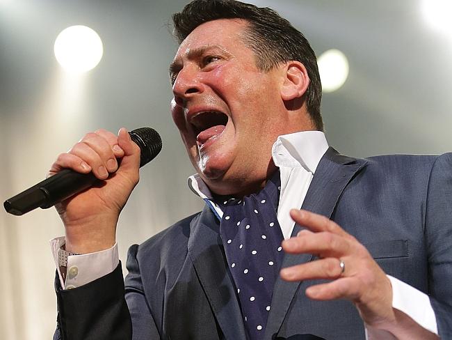 Worked up sweat ... Tony Hadley busting out the hits. Picture: Adam Ward