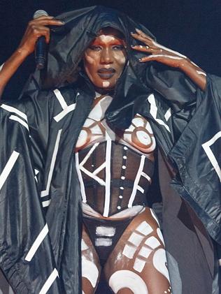 Grace Jones shocked many Vivid Fans appearing on stage in body paint and little else.