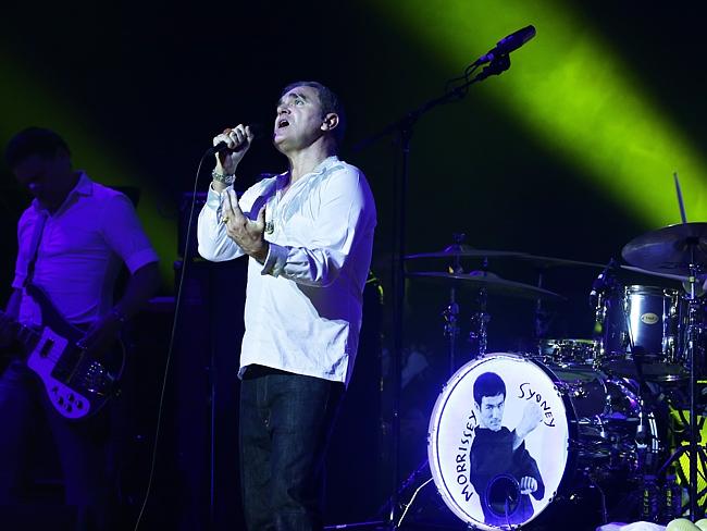Fine voice ... Morrissey became particularly ebullient during songs on the theme of his p