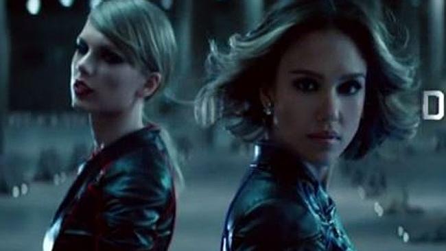 Hot ... Taylor Swift premiered the star-studded clip for her song, Bad Blood, at the Bill