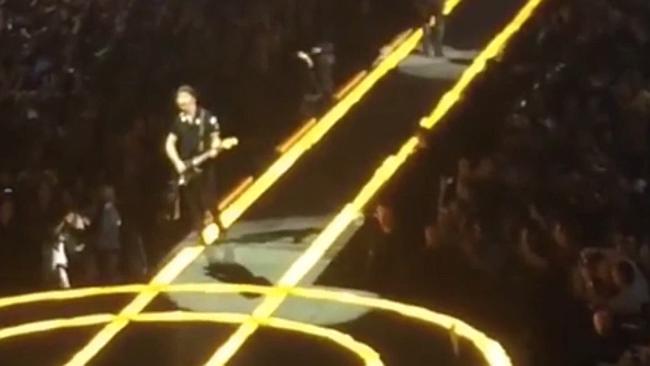 Mishap ... U2 guitarist The Edge was strumming to “I Still Haven’t Found What I’m Looking