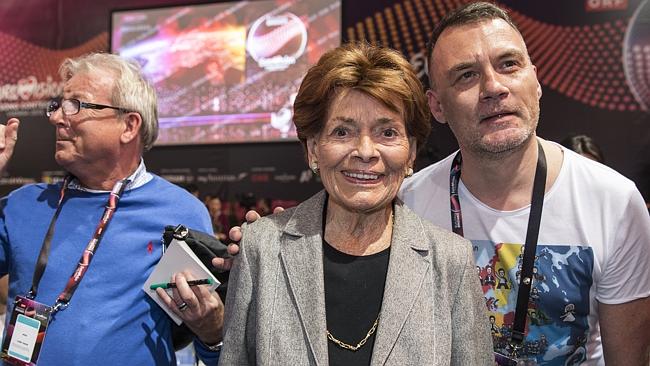 In the thick of it ... undisputed queen of the Eurovision Song Contest, Lys Assia, at reh