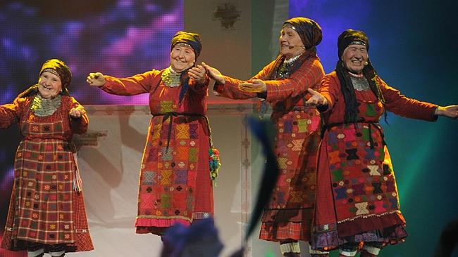 Costumed kitsch ... Russia’s 2012 Buranovo Grannies. Picture: AFP