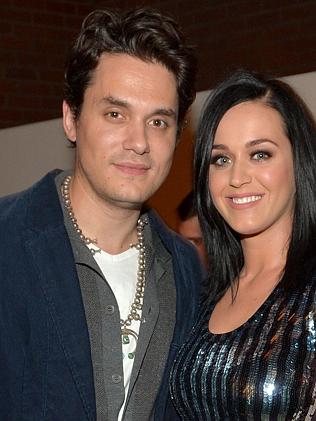On again, off again ... John Mayer and singer Katy Perry. Picture: Getty
