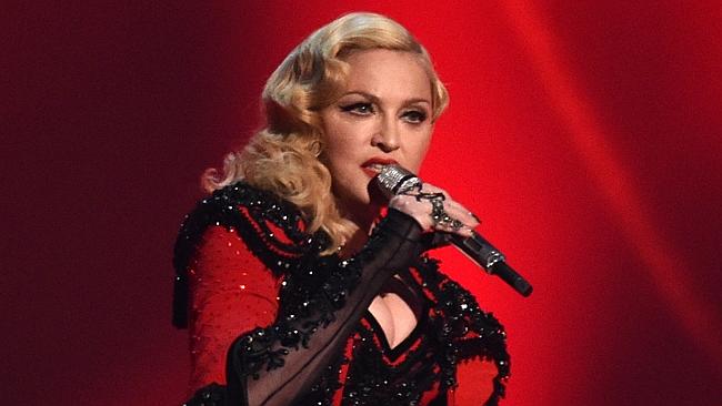 Her latest incarnation ... Madonna on stage at this year’s Grammy Awards in Los Angeles. 