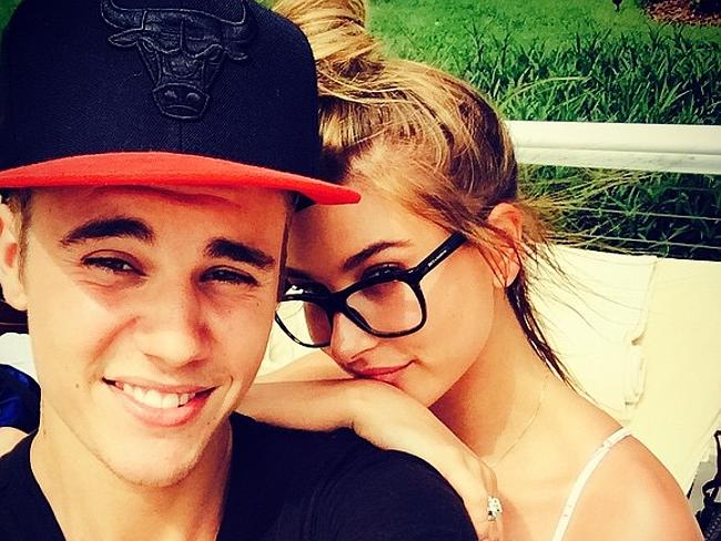 Justin Bieber snaps a selfie with Hailey Baldwin in Miami. Picture: Instagram