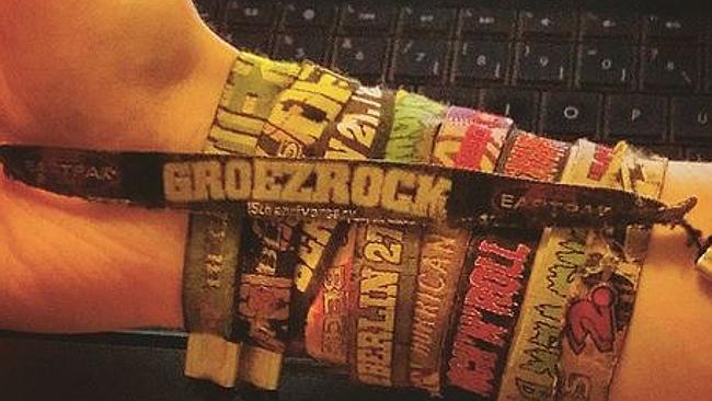 Festival filth ... Scientists found that wrist bands contain sickening amounts of bacteri