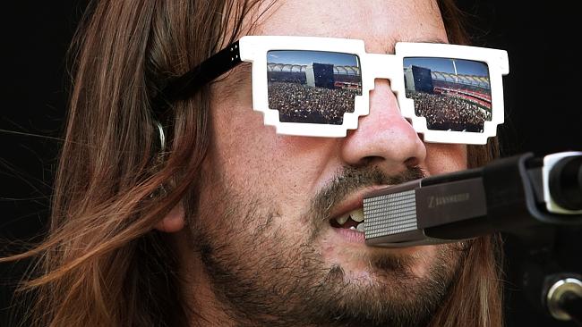 Tame Impala aka Kevin Parker in action at the Gold Coast’s Big Day Out.
