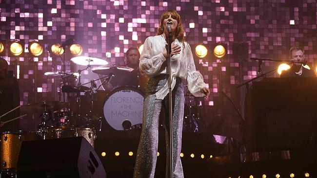 Bright light ... Florence and the Machine were one of the most popular acts on the Glasto