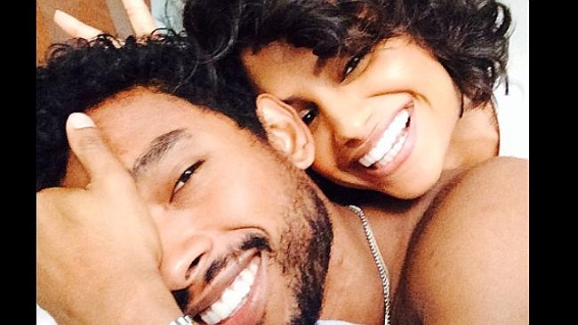 Loved up ... Miguel and his long-term girlfriend, model Nazanin Mandi. Picture: Instagram