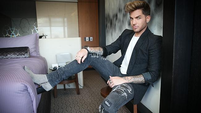Relieved frontman ... Adam Lambert was amazed at the success of his tour with Queen. Pict