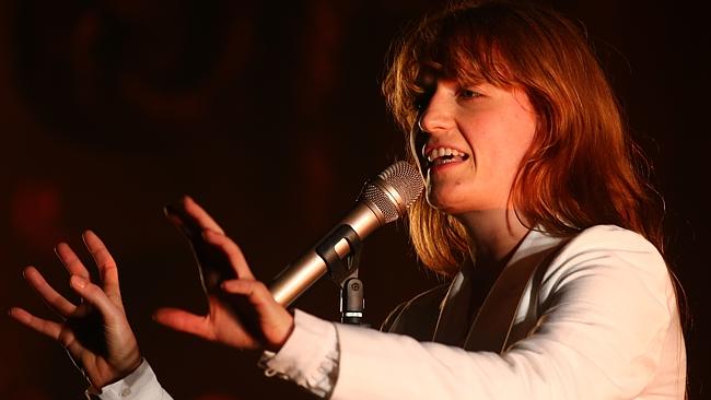 Powerhouse ... Florence and the Machine performing live at the State Theatre in Sydney. P
