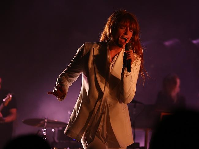 Few left sitting ... Florence and the Machine encouraged the crowd to get on their feet. 