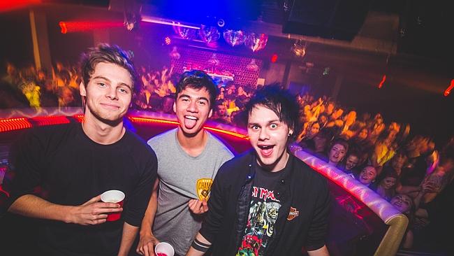 Party time ... 5SOS keep themselves nice when partying in public because of paparazzi att