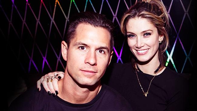Club couple ... Delta Goodrem and Chris Stafford were hanging out at the Stafford Brother