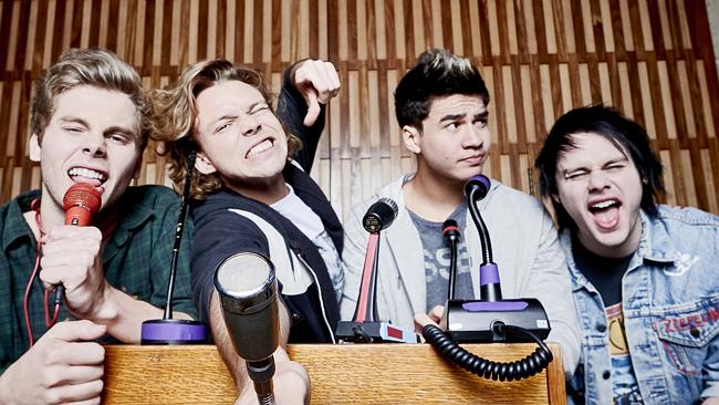 Boys wonder ... Why did the new 5 Seconds of Summer single sink down the chart after one 