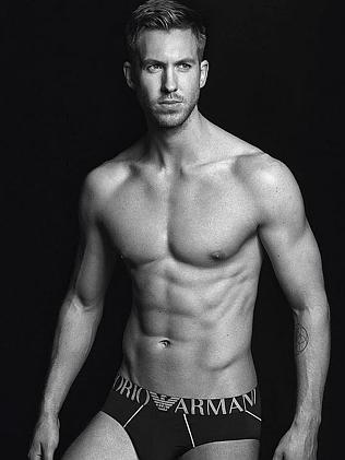 Second look ... Harris looked just as ripped in Emporio Armani Fall/Winter campaign. Pict