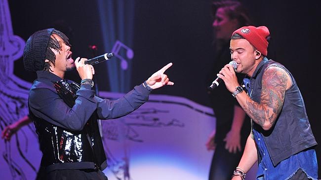 Rap it up ... Lupe Fiasco, left, and Australian singer Guy Sebastian once recorded a song