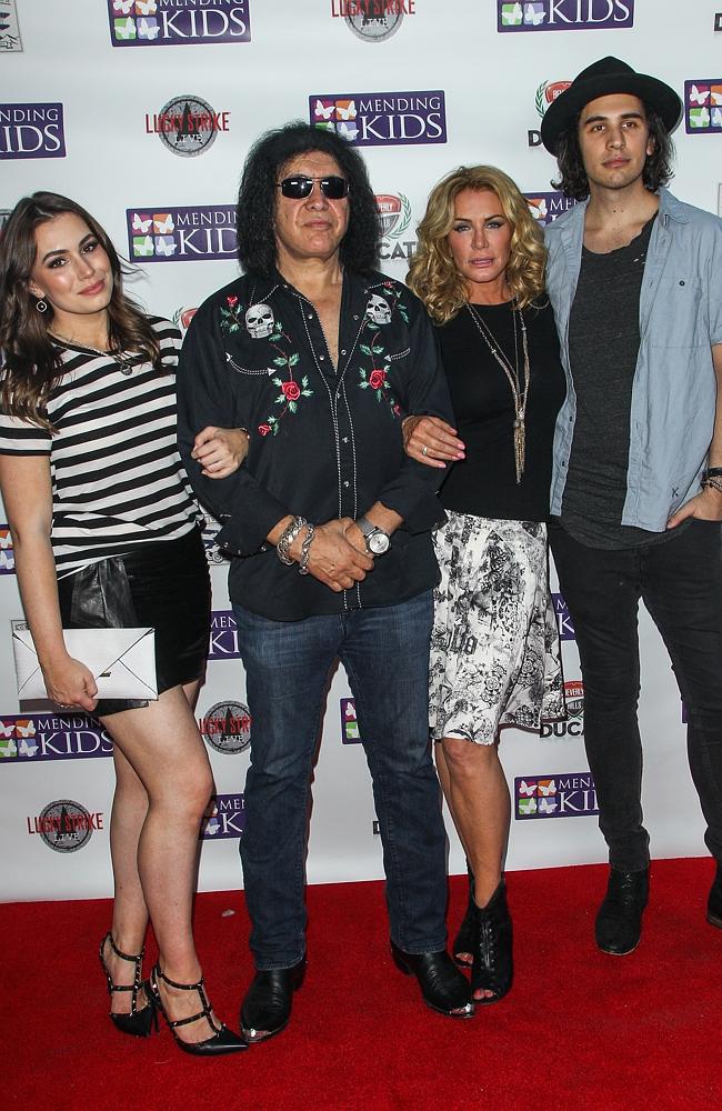 Gene Simmons with wife Shannon and children Nick and Sophie attend the “Music on a Missio